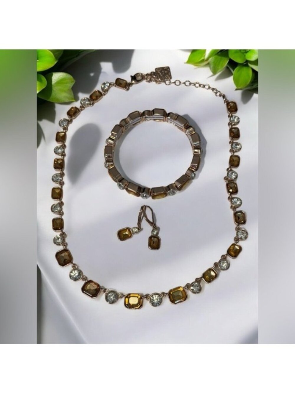 Vintage Anne Klein Elegant Rose Gold Jewelry Set